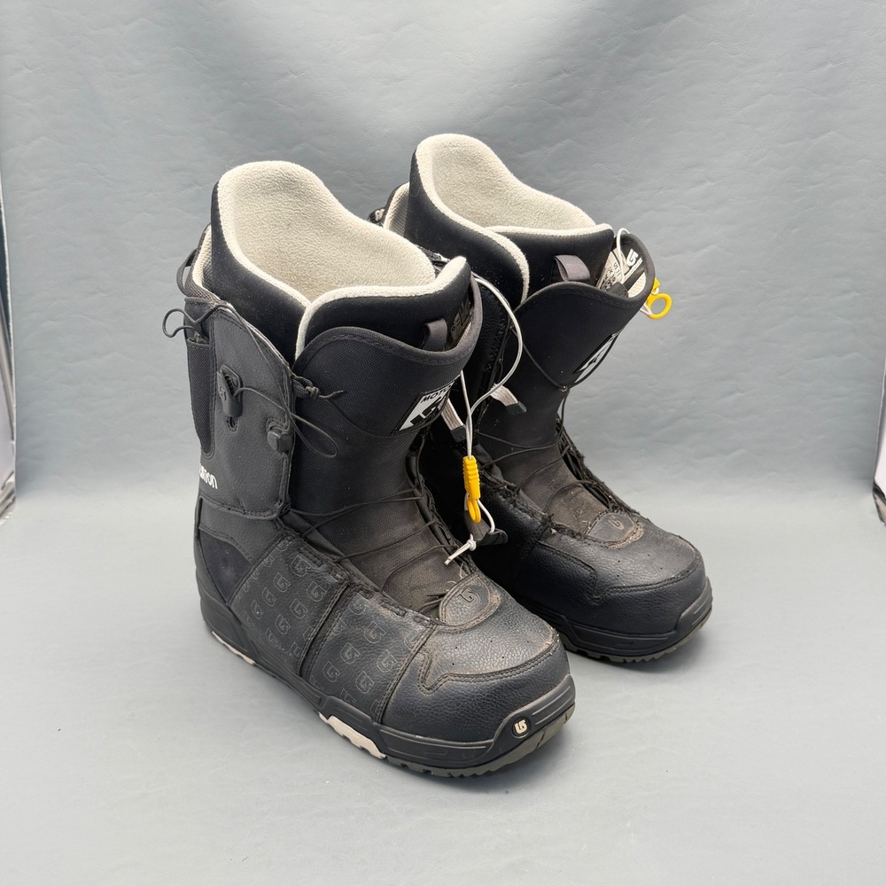 Burton Men's Moto Imprint 1 Snowboard Boots Black Grey Upper Lower Zone Size 11